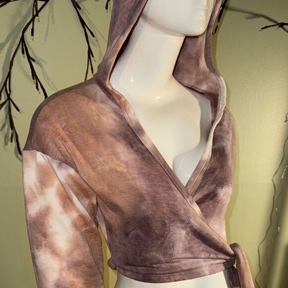 Tie-Dye Wrap Hoodie - Picture 2 of 7